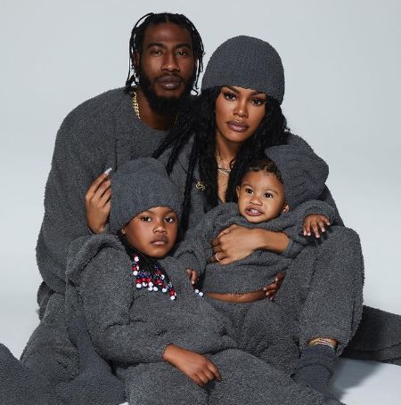 Teyana Taylor with her husband Iman Shumpert and kids: Iman Junie Tayla Shumpert Jr, Rue Rose Shumpert.